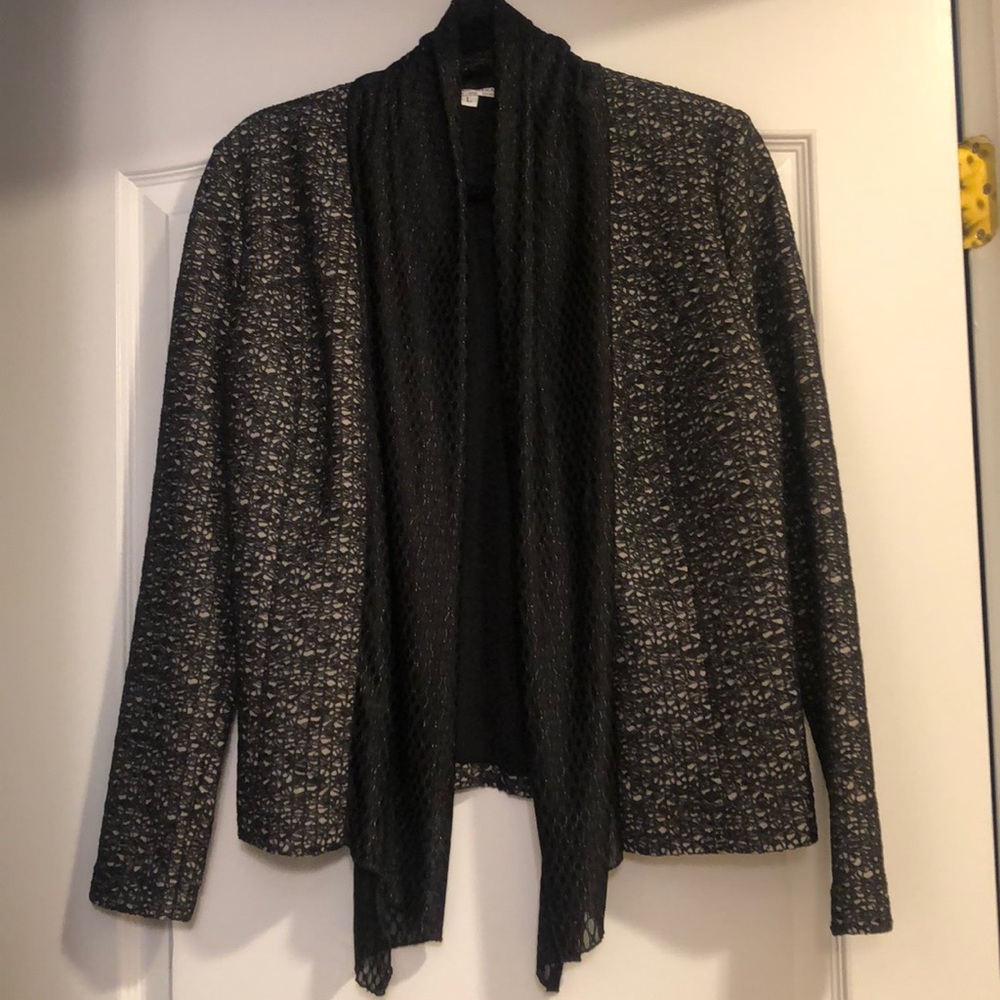 Alberto makali black textured jacket